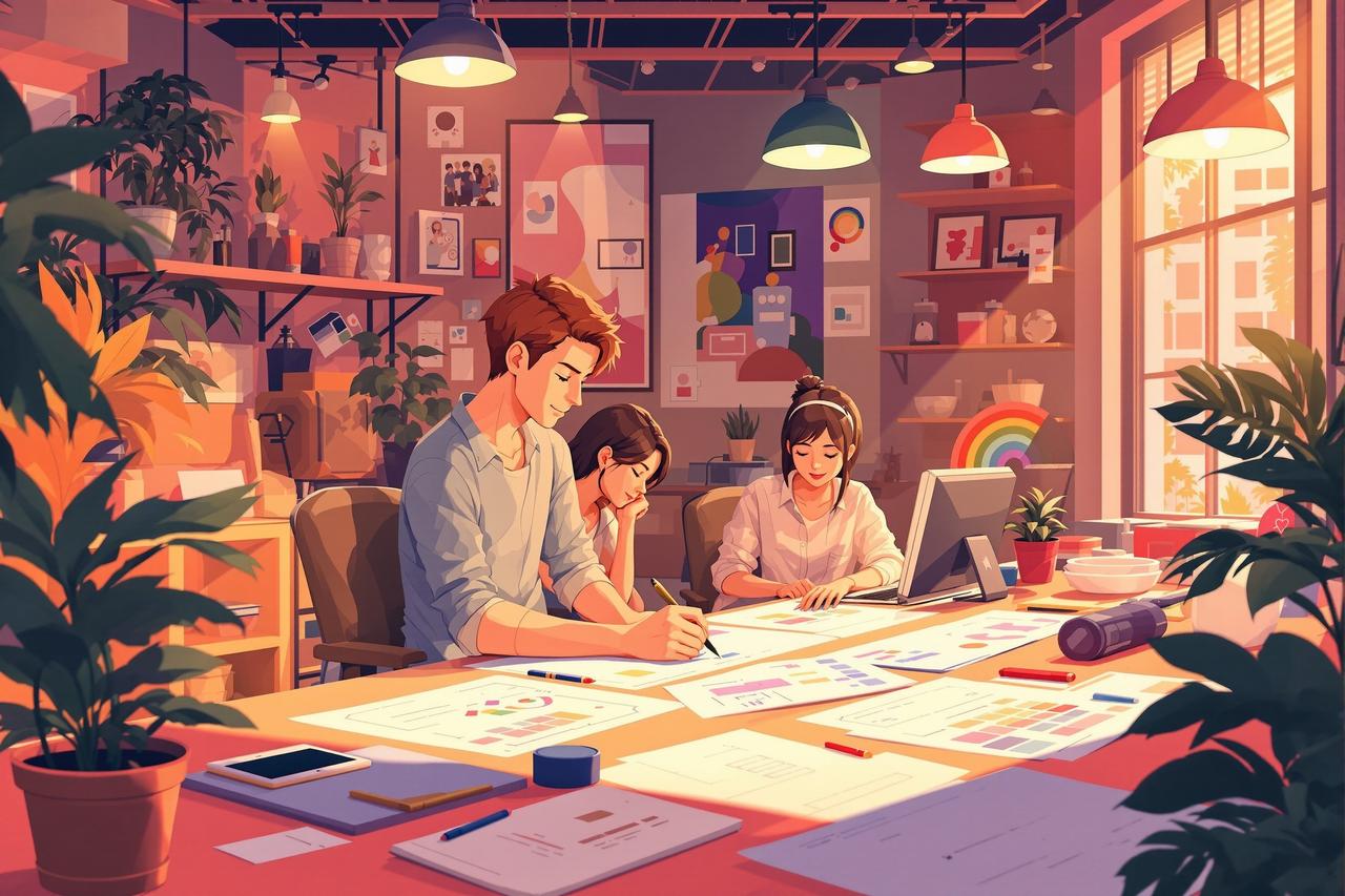 韩漫剧 - 品牌故事，创意团队在韩漫剧工作室创作高质量动漫短剧